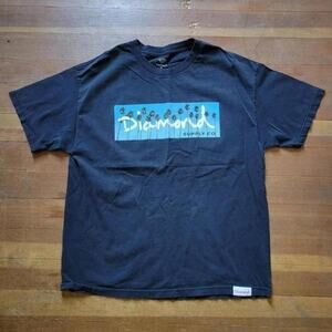 Vtg Y2k Og DIAMOND SUPPLY CO. Palm Trees Graphic Y2k Skate T Shirt XL USA Made